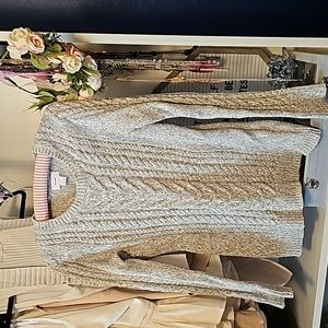Gray cable knit sweater - fits like a small